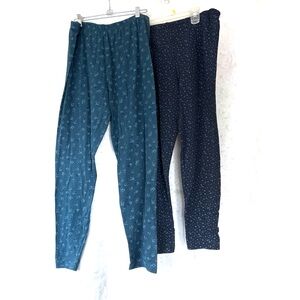 Two Pair Floral Print XL Lounge Wear Pajama Bottoms Size XL